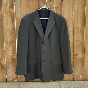 Haggar Men’s Blazer Suit Jacket Dark Grey Size 44R